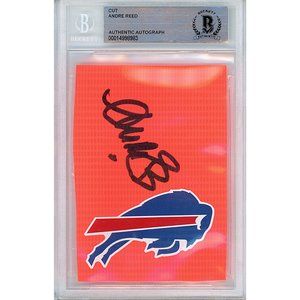 Andre Reed Autograph Buffalo Bills Football Pylon Piece Beckett Slab BAS Signed